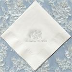 Wedding Monogram Luncheon Napkins