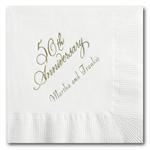 50th Anniversary Napkins (Beverage, Luncheon, Dinner, Guest Towels)